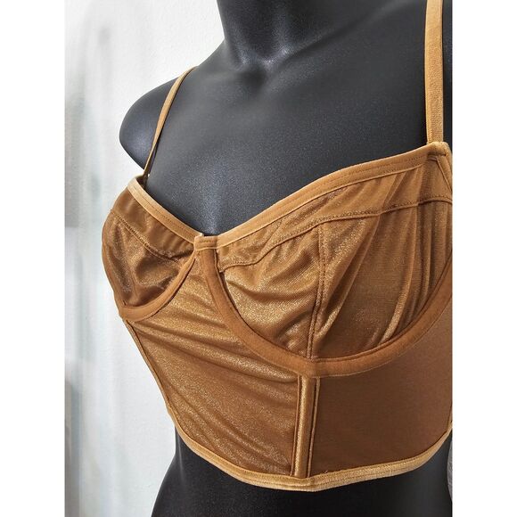 SKIMS Glissenette Cropped Corset Chai Small - Picture 9 of 10
